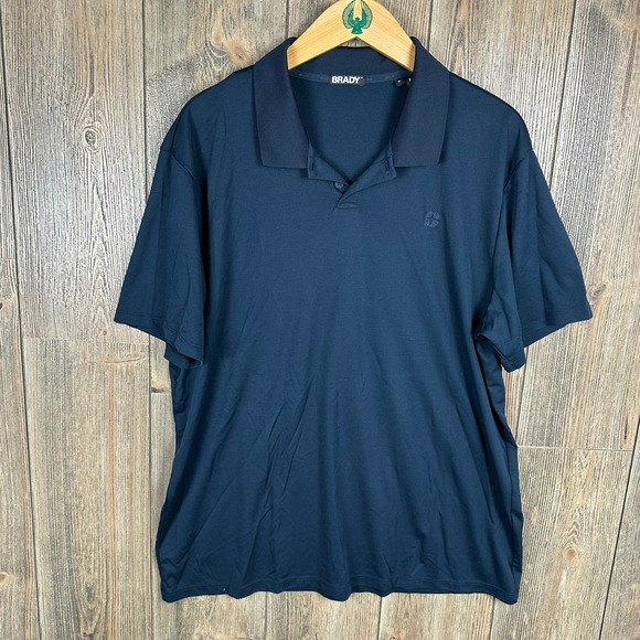 BRADY Brand Men's Polo in Cotton Feel Stone Blue Size XL Pima Cotton - Picture 1 of 7